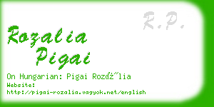 rozalia pigai business card